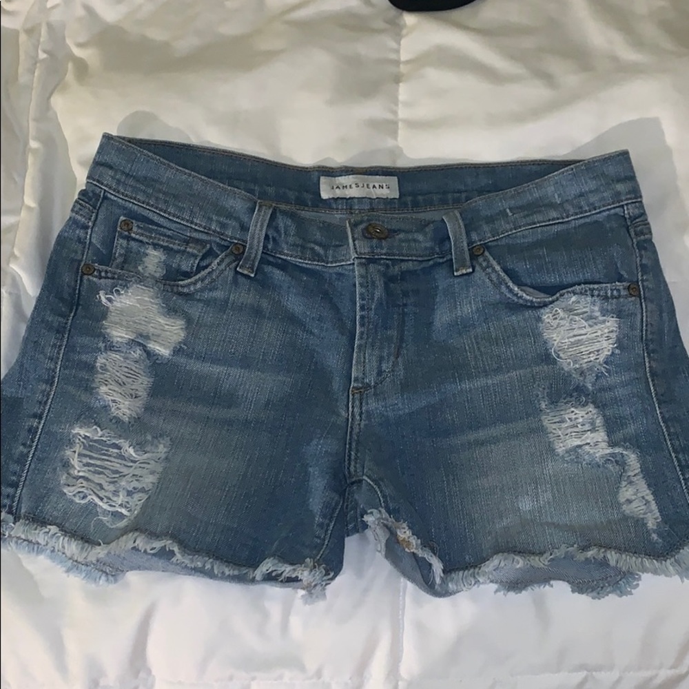 Denim cutoff shorts